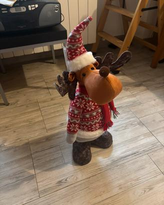 Decorazione Natalizia Pupazzo di Neve con Renna