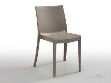 Sedie Polipropilene Tortora Impilabili Cod3160Tor