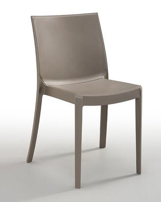 Sedie Polipropilene Tortora Impilabili Cod3160Tor