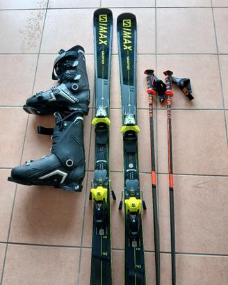 Set sci,scarponi racchette Salomon