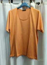 T-shirt donna girocollo, albicocca, taglia 50/L