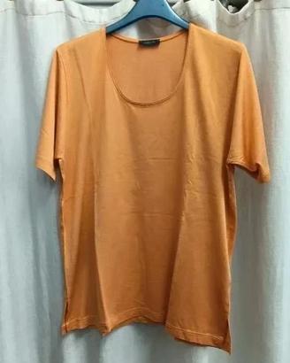 T-shirt donna girocollo, albicocca, taglia 50/L
