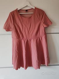 Top/Abitino rosa SHEIN L 40/42 maniche corte orlo