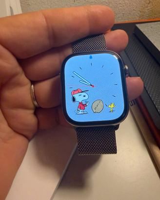 Apple Watch 10 46mm titanio milanese nike pelle