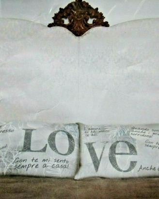 Coppia 2 Federe Cuscino San Valentino LOVE 77x46cm