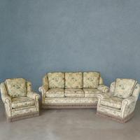 Divano a 3 posti + due poltrone tessuto jacquard