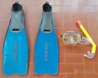 Set Pinne Cressi + Maschera Mares nuovi, mai usati