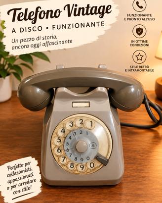 Telefono Vintage SIP "Bigrigio" S62 anni 60/70 