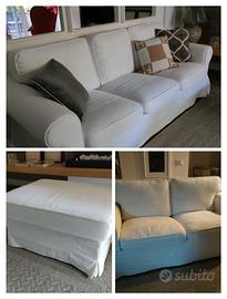  coppia divani +pouf contenitore 