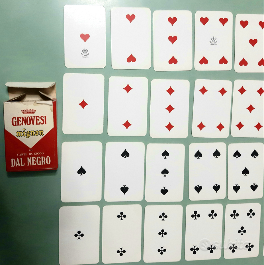 GENOVESI DA 40 N.35 EXTRA – Italienisches Regional-Kartendeck, 40 Karten, Kunststoffbeschichtet, Rotes Etui