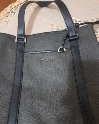 Borsa Tote Bvlgari Weekend originale tela e pelle