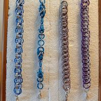 7 bracciali tecnica chainmaille 