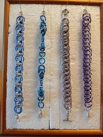 7 bracciali tecnica chainmaille 