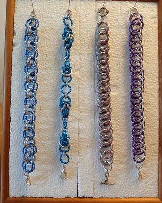 7 bracciali tecnica chainmaille 