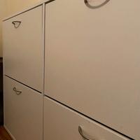 Scarpiera bianca 4 scomparti