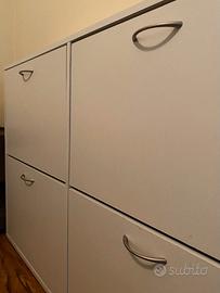 Scarpiera bianca 4 scomparti