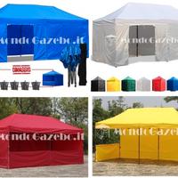 Gazebo richiudiubile 6x3 telaio acciaio pieghevole