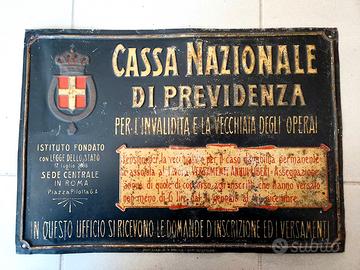 CASSA NAZIONALE PREVIDENZA LAMIERINO LITOGRAFATO R