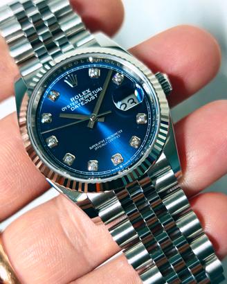 Rolex DJ 36 126234 blu brilli nuovo 11/2026 ITA 