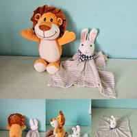 Peluches leone e coniglietto