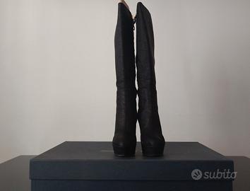 Stivali al ginocchio Sergio Rossi effetto squamato