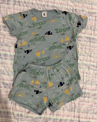 N 3 pigiami Petit Bateau estivi in cotone  4 anni
