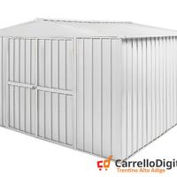 Box in Acciaio da giardino 360x345cm bianco