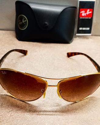 Occhiali da sole original Ray-Ban in Oro e Marrone