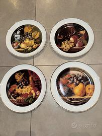4 Piatti decorati filo oro