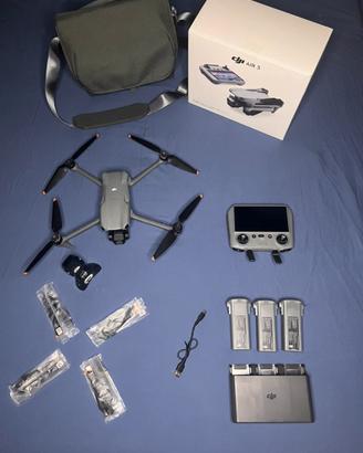 DJI Air 3 + 3 batterie + RC-N2 + accessori