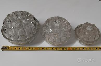 VECCHI PORTA PENNE IN VETRO VINTAGE 