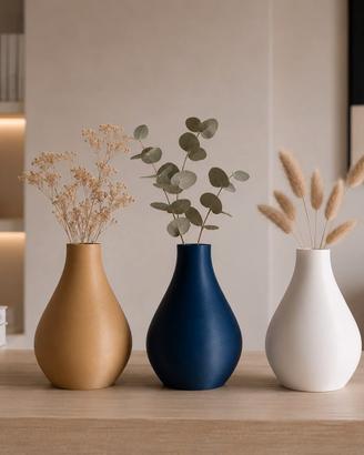 Set 3 Vasi Decorativi Moderni – Stampa 3D – Design