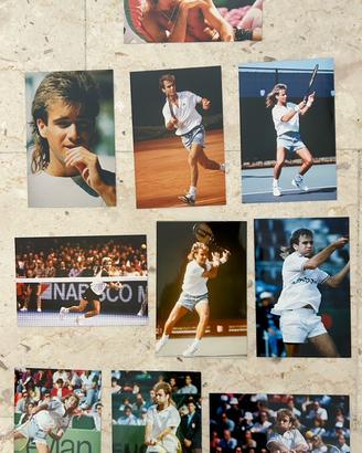 Set di 10 foto originali del tennista AndreAgassi