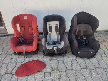 3 seggiolini auto 0-18kg gruppo 0+ e gruppo 1