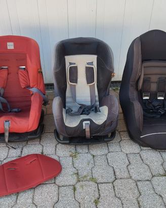 3 seggiolini auto 0-18kg gruppo 0+ e gruppo 1