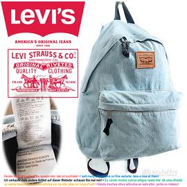 Zaino Levi's , Cotton Denim azzurro, 42x16x33cm