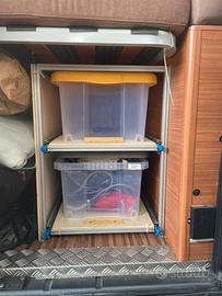 Doppia slitta estraibile per camper o furgoni