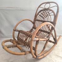 Sedia a dondolo per bambini bambù