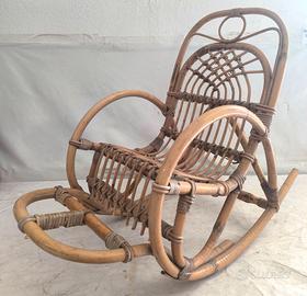 Sedia a dondolo per bambini bambù