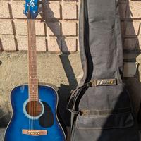 Chitarra EKO modello Ranger 6CBB Blu con custodia