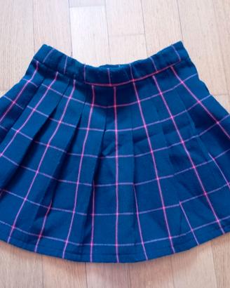 Gonna  a pieghe scozzese bimba 8 anni