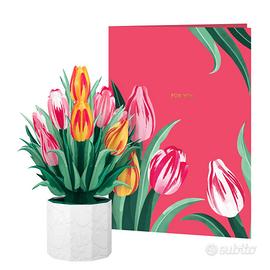 Biglietto Origamo Flora Mini - Tulips Rembrandt