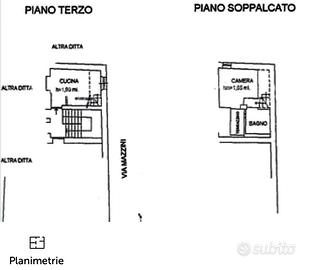 Monolocale su due livelli 30 m2 circa