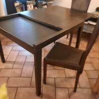 HARTE' tavolo wenge +4 sedie