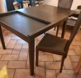 HARTE' tavolo wenge +4 sedie
