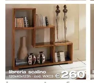 libreria a scalino, mobile a giorno