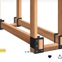 Staffa in metallo per accatastamento legna