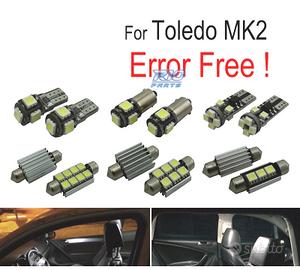 KIT 14 LAMPADE LED INTERNE PER SEAT TOLEDO II MK2 