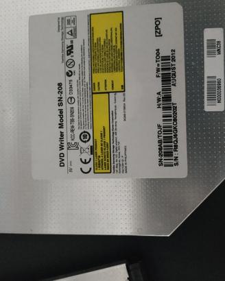 Lettore dvd masterizzatore notebook Toshib Sony LG