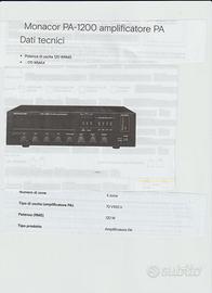 amplificatore  MONACOR   PA 1200